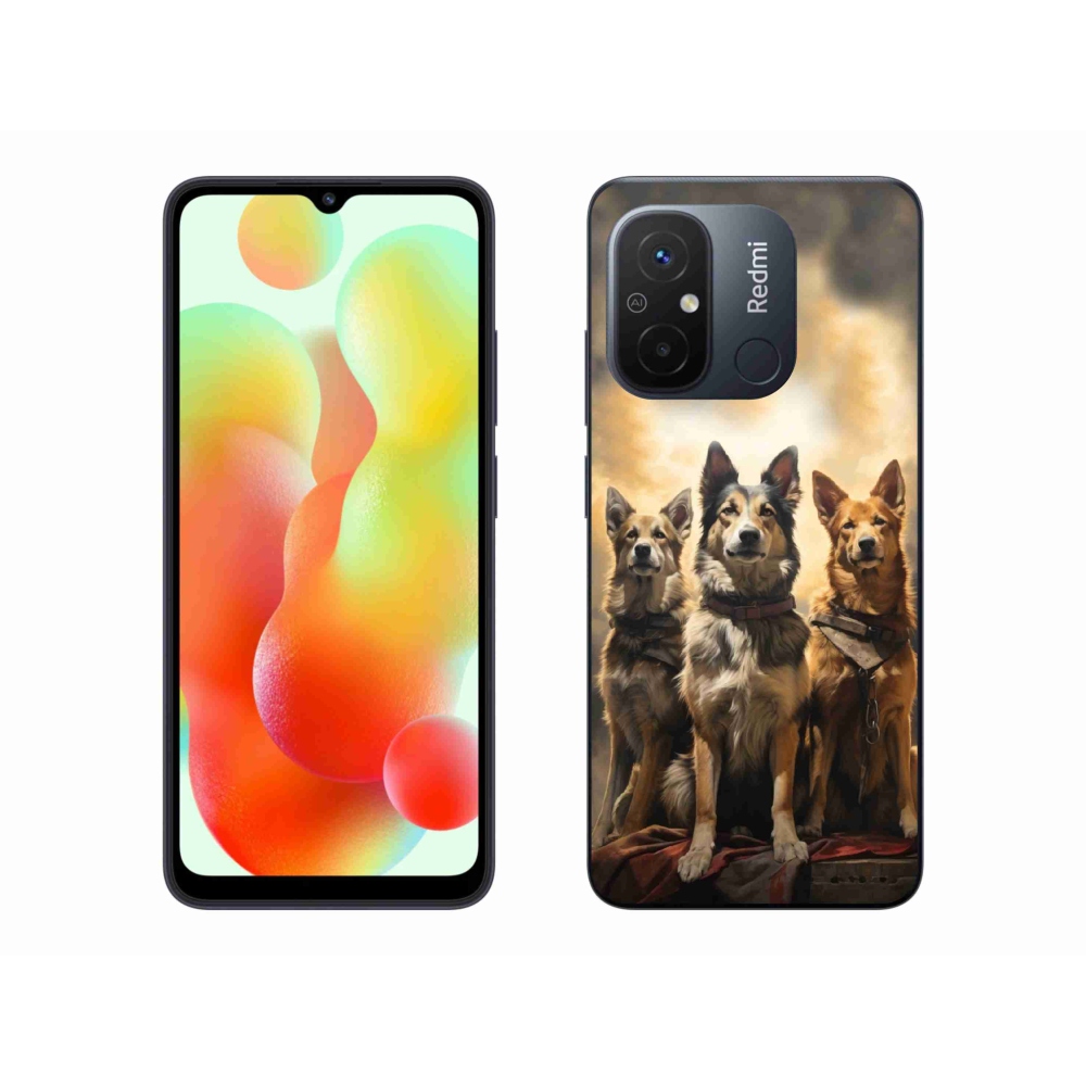 Gél borítás mmCase a Xiaomi Redmi 12C-hez - három kutya
