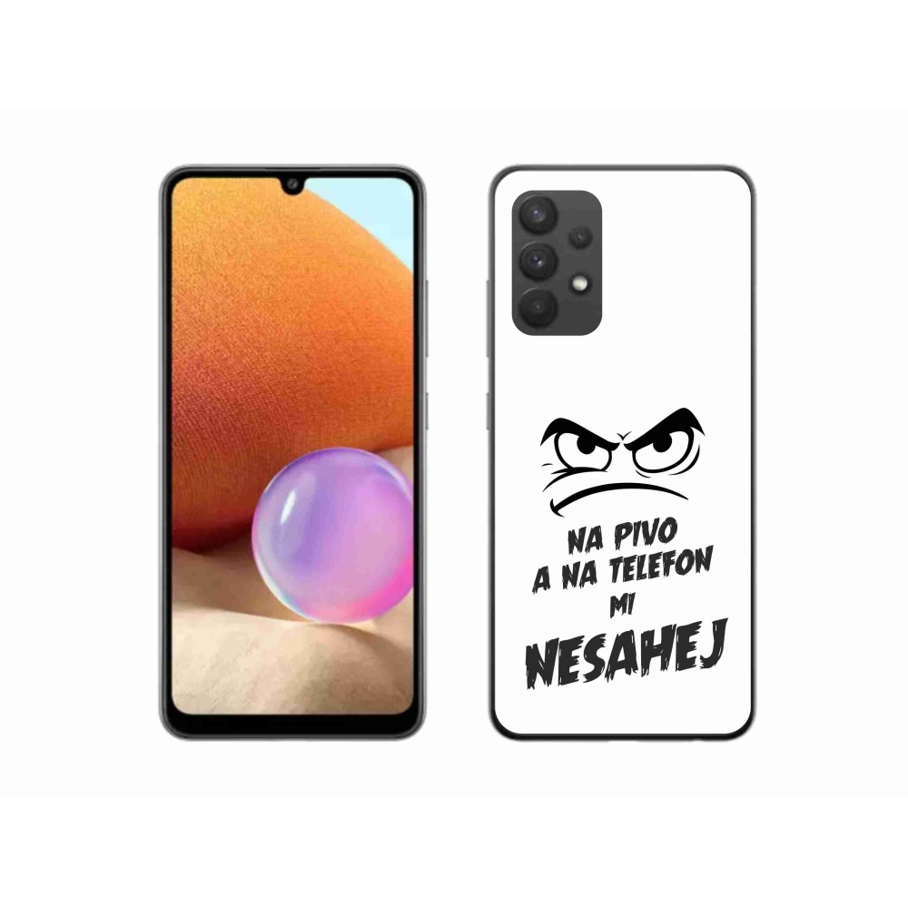 Gél borítás mmCase Samsung Galaxy A32 4G - sör motívum 2 fehér háttérrel