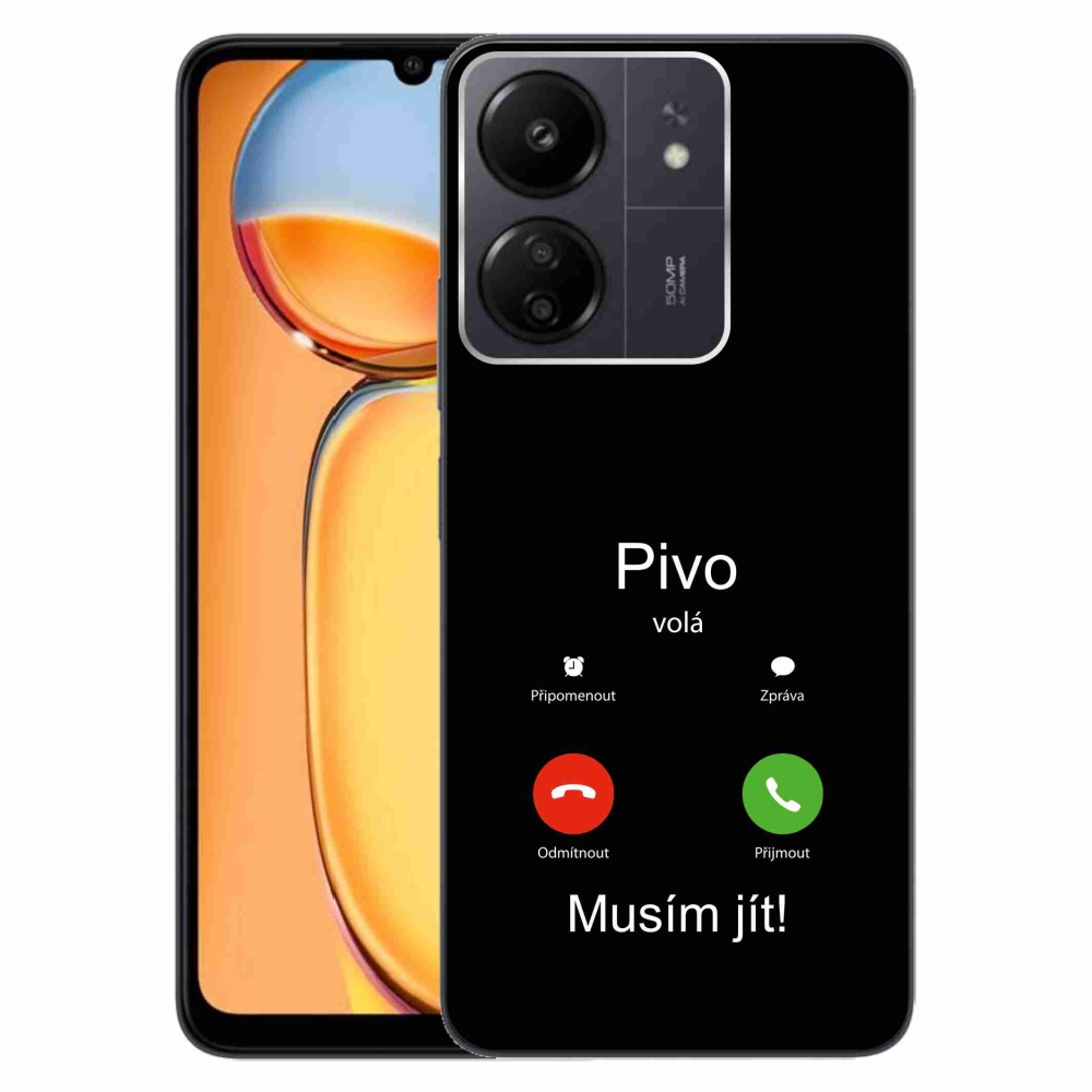 Gél borító mmCase a Xiaomi Poco C65/Redmi 13C-hez - sörhívások fekete háttérrel