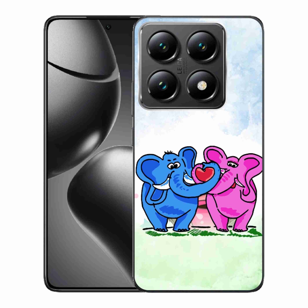 Gél borítás mmCase a Xiaomi 14T Pro számára - szerelmes elefántok