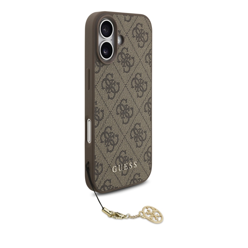 Guess 4G Charm hátlap iPhone 17-hez Tone on Tone barna