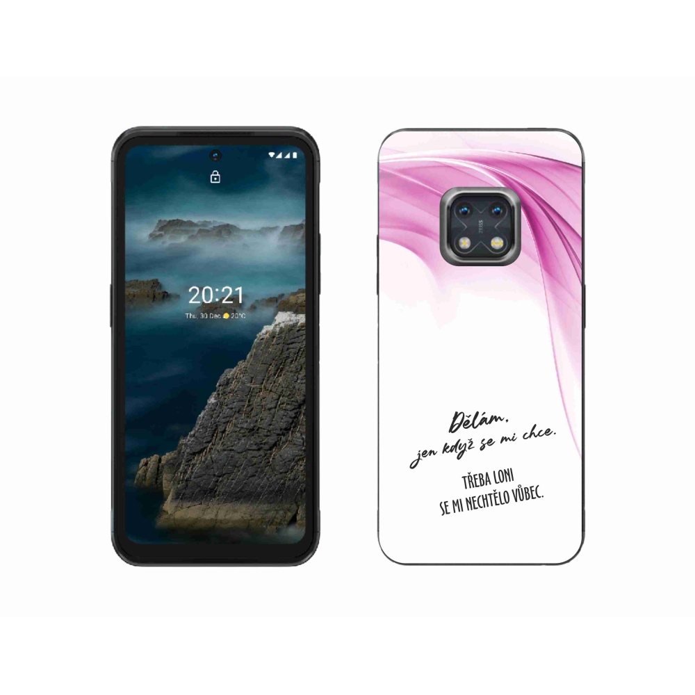 Zselés borító mmCase a Nokia XR20 készülékhez - vicces szöveg 12 fehér háttér