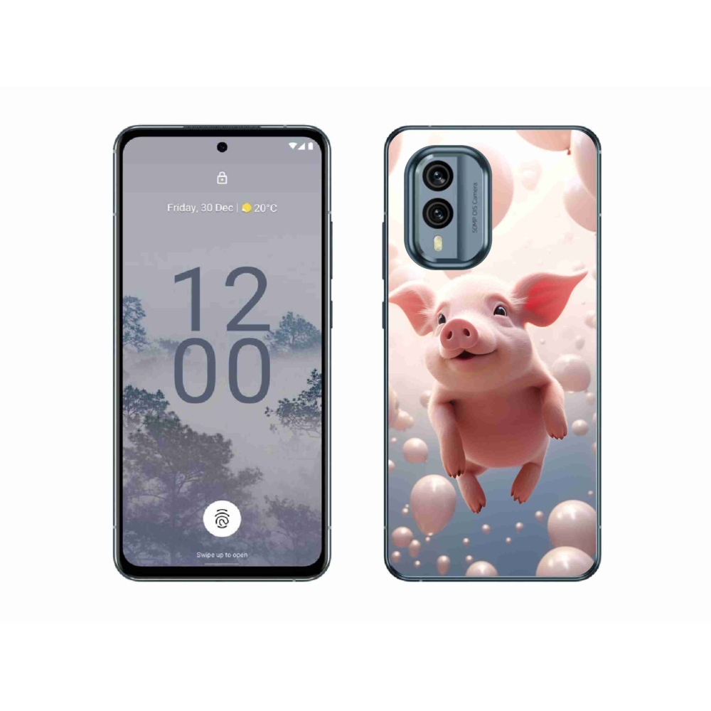 Zselés borítás mmCase a Nokia X30 5G készülékhez - malacka lufikkal