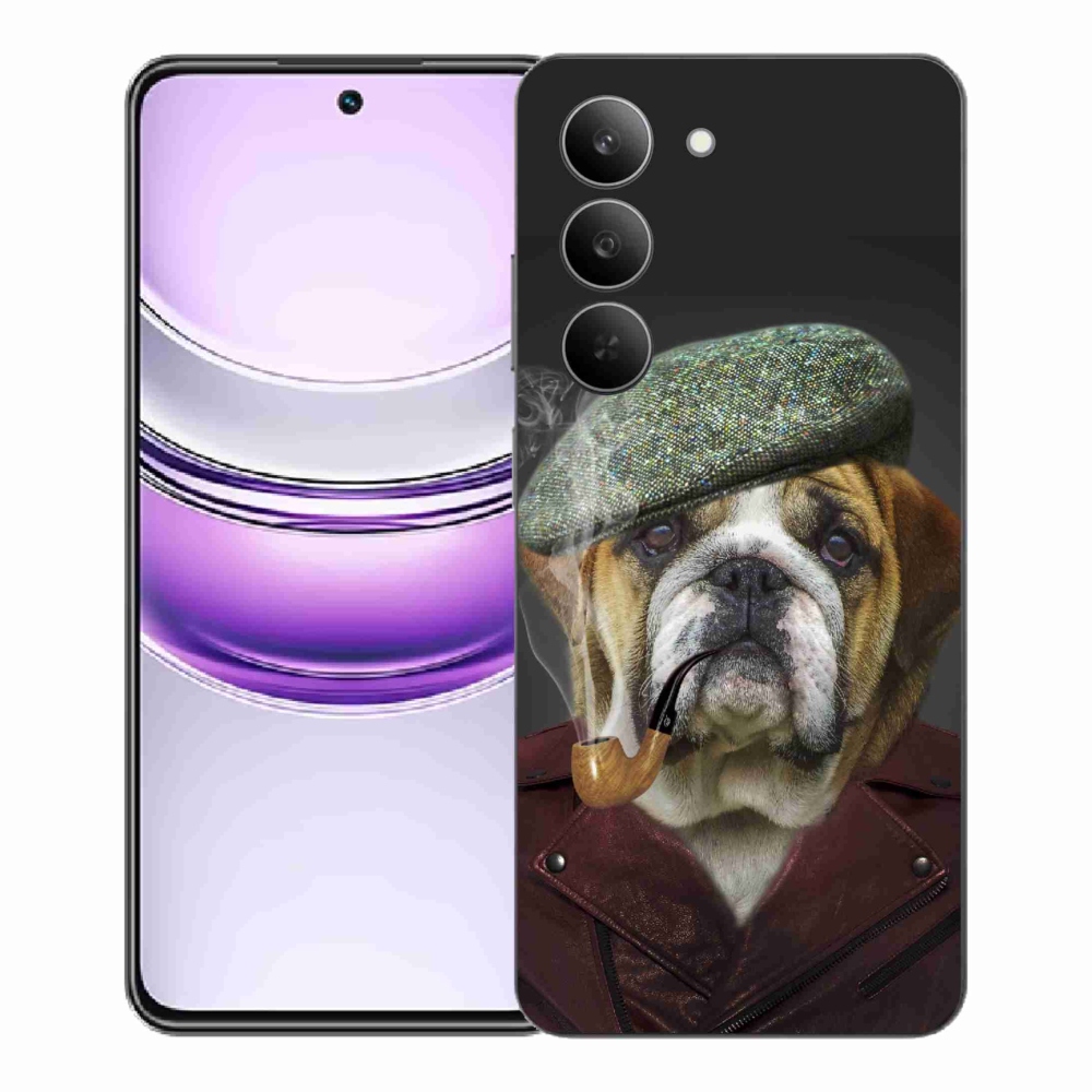 Zselés borítás mmCase a Realme 14x 5G - kutya csővel