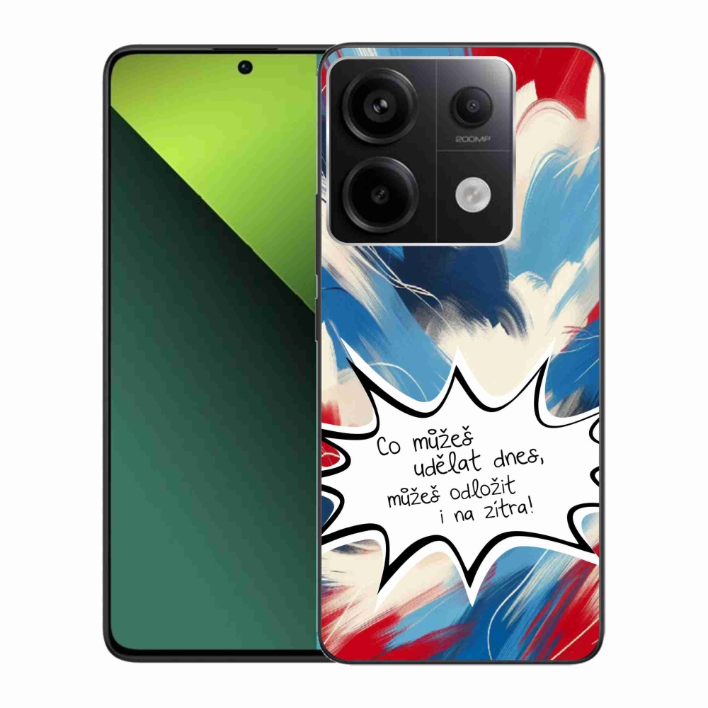 Gél borító mmCase a Xiaomi Redmi Note 13 Pro 5G/Poco X6 5G számára - vicces szöveg 9 fehér háttér