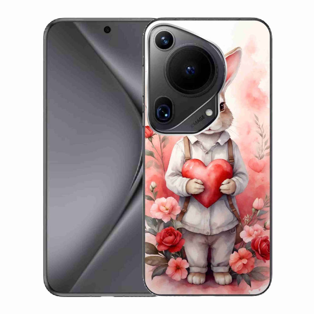 Gél borító mmCase a Huawei Pura 70 Ultra - nyúl szívvel