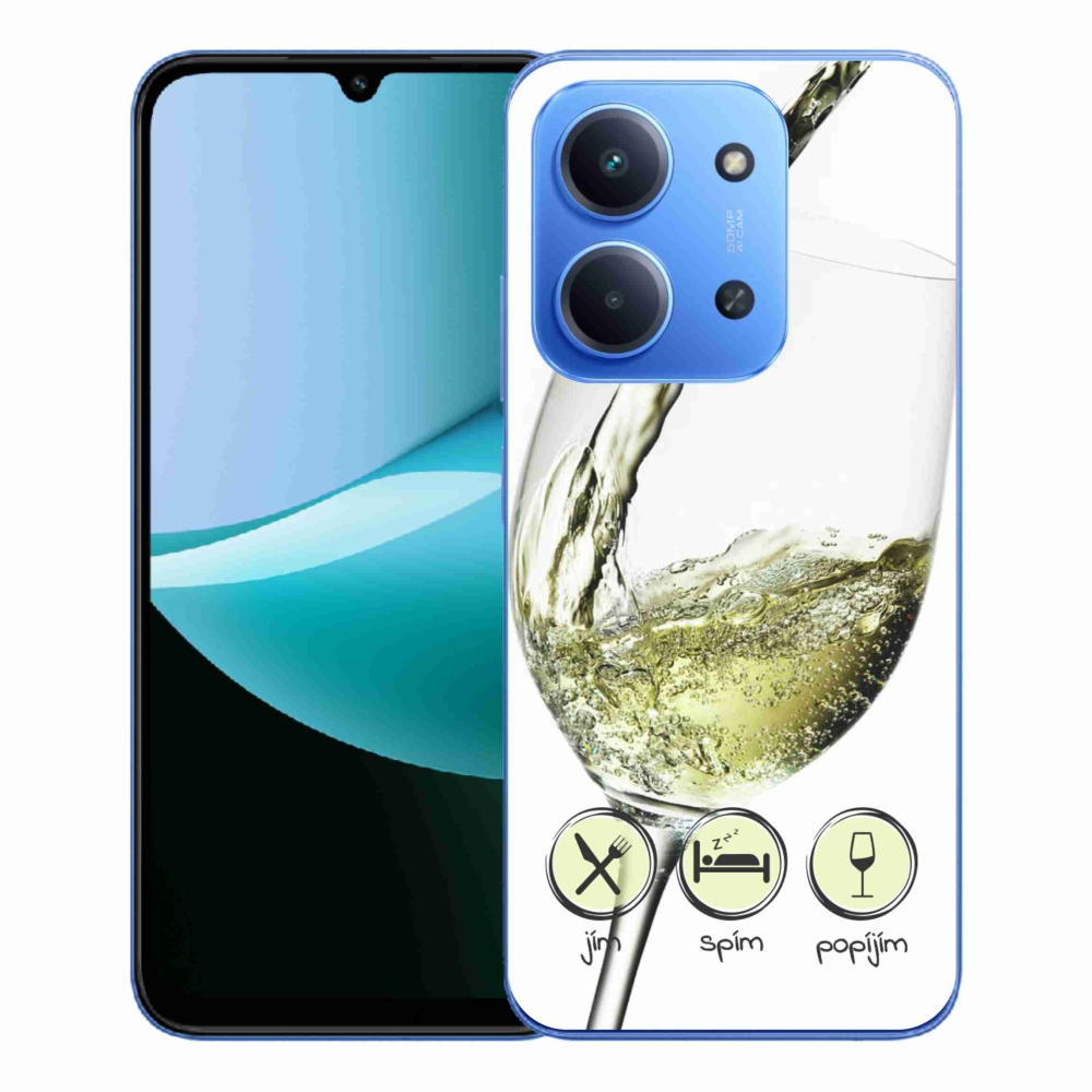 Gél borítás mmCase a Xiaomi Redmi 15C 4G/5G (173mm) - borospohár fehér