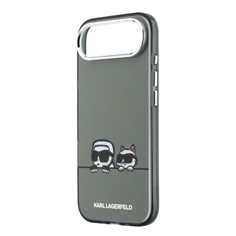 Karl Lagerfeld IML K&CH fejek logója MagSafe hátlap iPhone Air fekete színűre