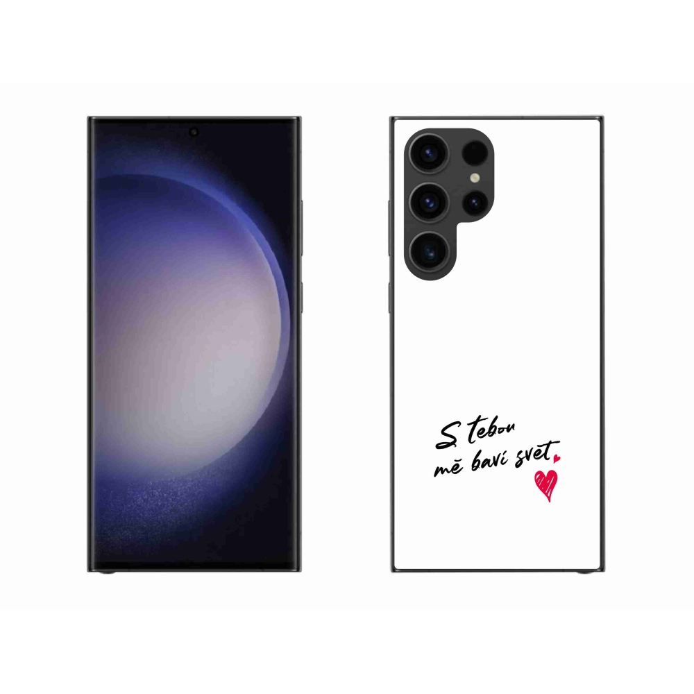 Gél borító mmCase Samsung Galaxy S23 Ultra 5G - szerelem szöveg 1 fehér háttér