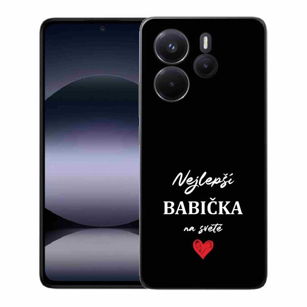 Gél borító mmCase a Xiaomi Redmi Note 14-hez - a legjobb nagymama 1 fekete háttérrel