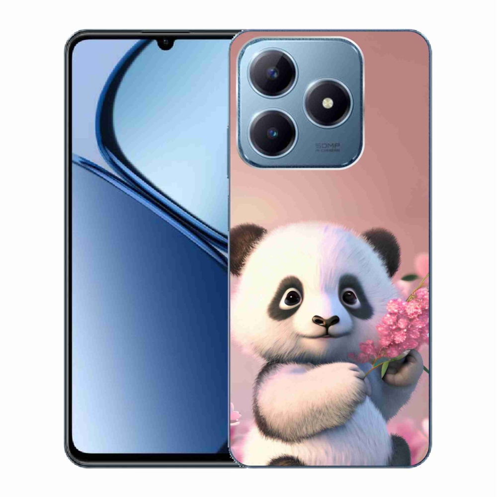 Gél borító mmCase a Realme C63 készülékhez - aranyos panda