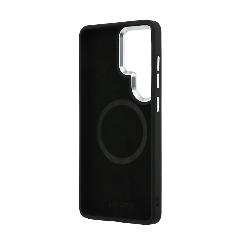 Lacoste Petit Pique fém logós mágneses hátlap Samsung Galaxy S26 Ultra fekete
