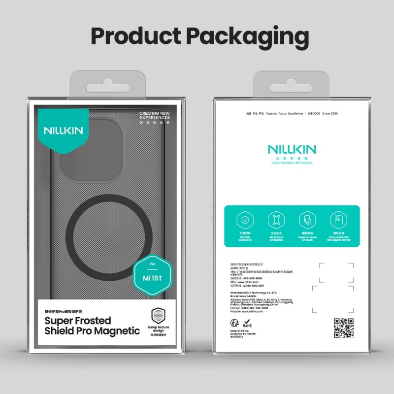 Nillkin Super Frosted PRO mágneses hátsó borítás Xiaomi 15T átlátszó fekete