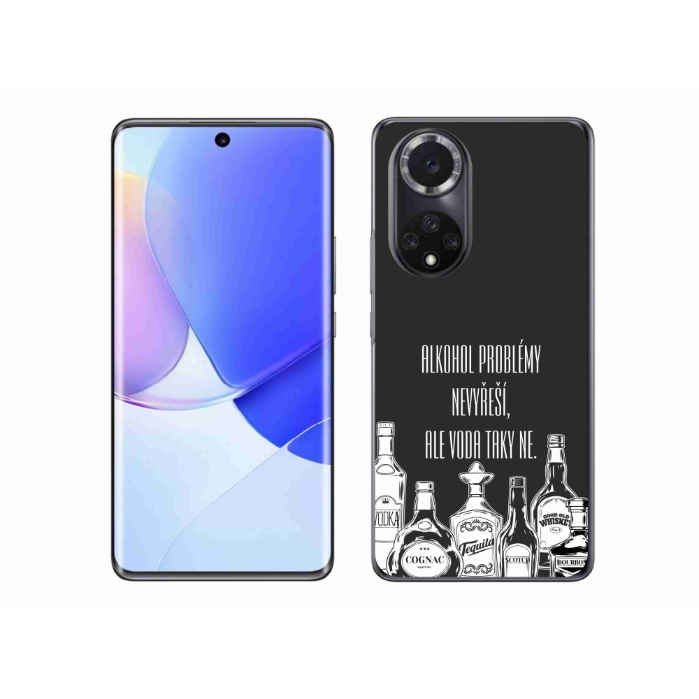 Gél borító mmCase a Huawei Nova 9-hez - vicces szöveg fekete háttérrel