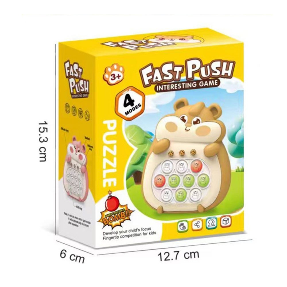 Elektronikus reakciójáték buborékpanellel gyerekeknek - barna