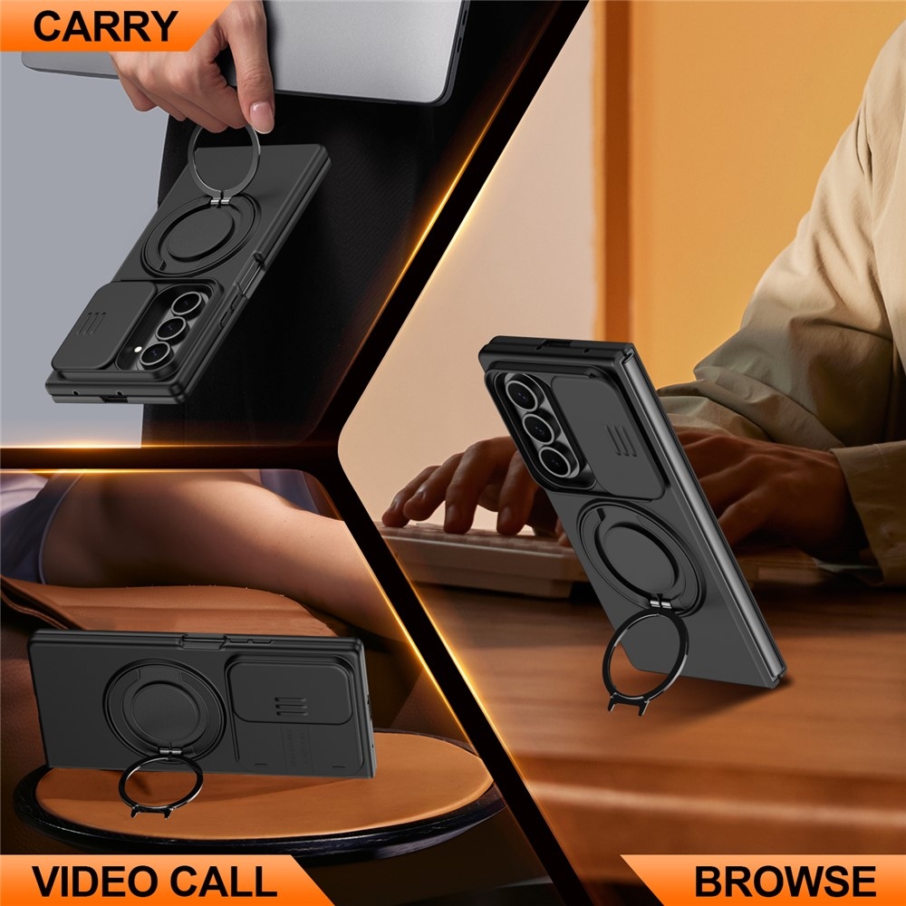 Elevate strapabíró, MagSafe-kompatibilis tok a Samsung Galaxy Z Fold8 Ultra 5G/Z Fold7 5G okostelefonhoz – fekete
