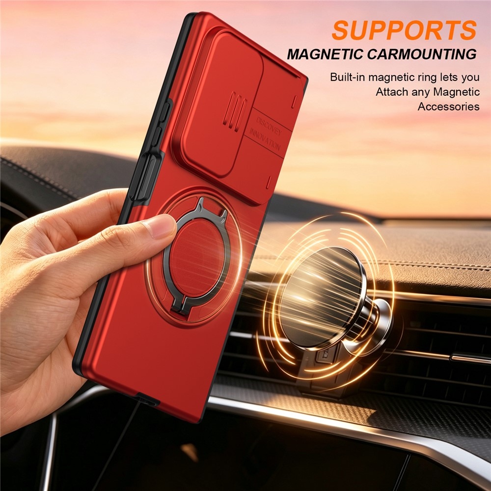 Elevate strapabíró, MagSafe-kompatibilis tok a Samsung Galaxy Z Fold8 Ultra 5G/Z Fold7 5G okostelefonhoz – piros