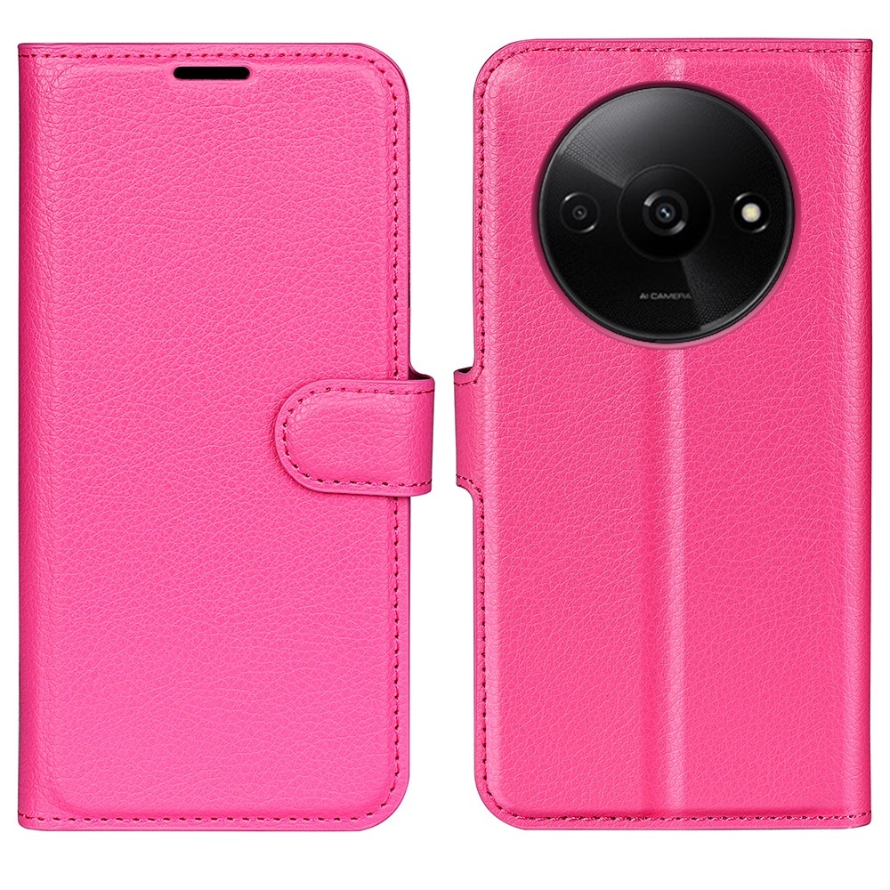 Litchi könyv tok Xiaomi Redmi A3-hoz - rózsaszínű