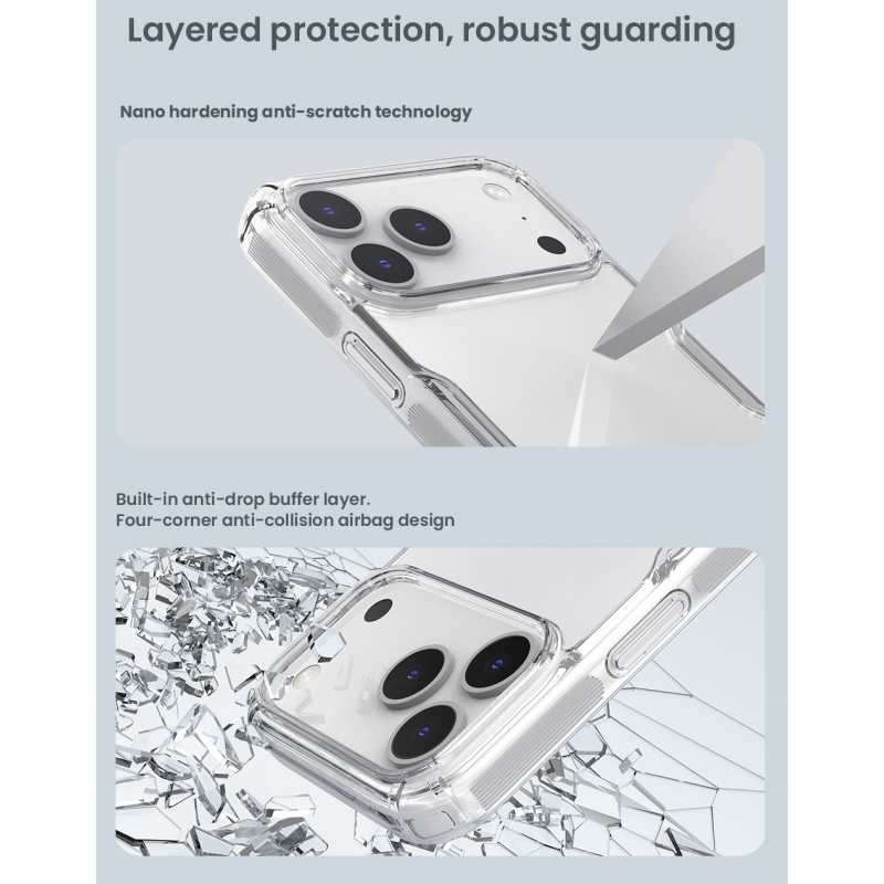 Nillkin Nature TPU PRO borító Apple iPhone 17 Pro Max-hoz Átlátszó