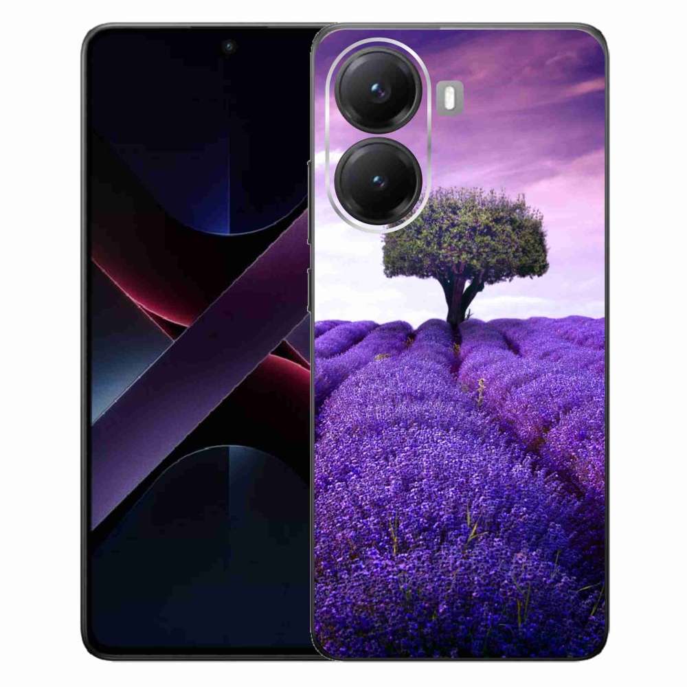 Zselés borítás mmCase a Xiaomi Poco X7 Pro 5G számára - levendula rét