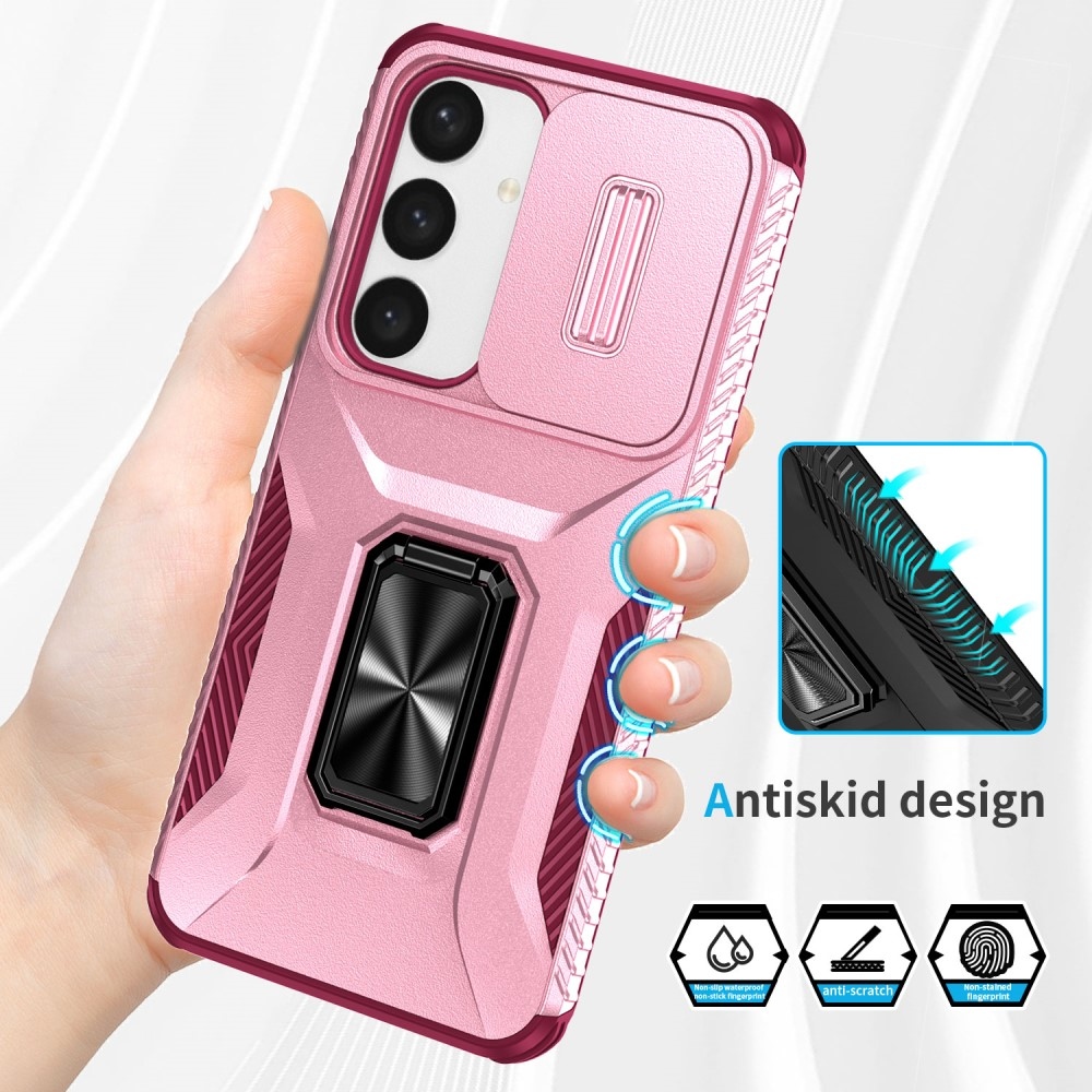 Csúszásálló borítás Samsung Galaxy S24+/S25+ készülékhez - rózsaszín / bordó