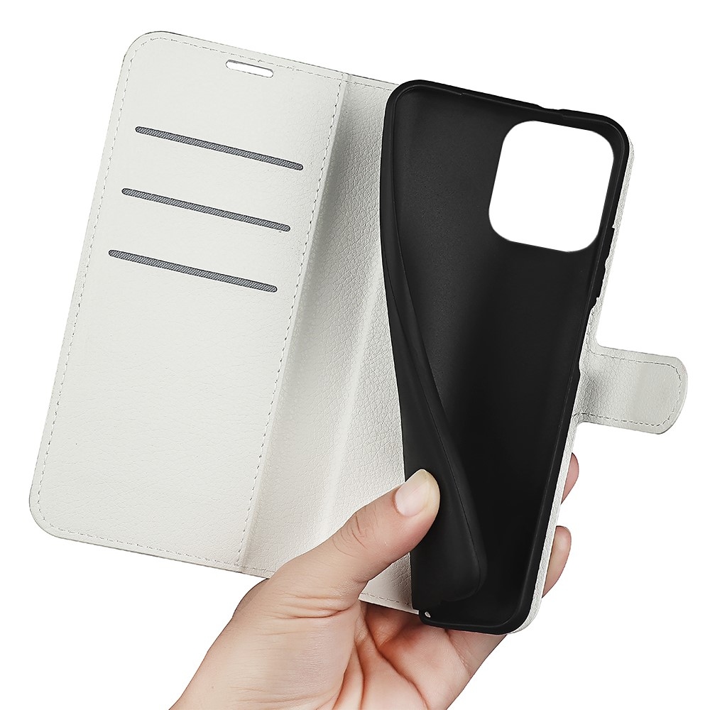 Litchi könyv tok Huawei Nova Y61-hez - fehér