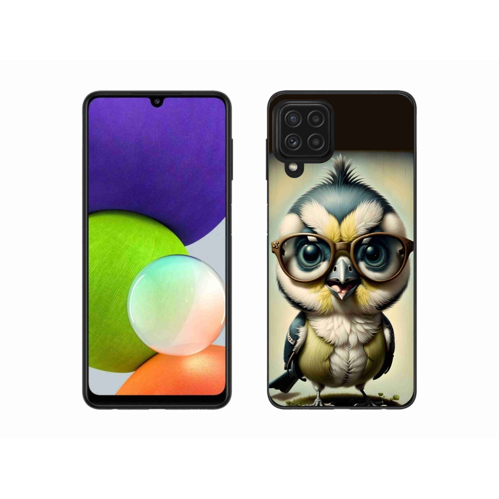 Zselés borítás mmCase Samsung Galaxy A22 4G - cub szemüveggel