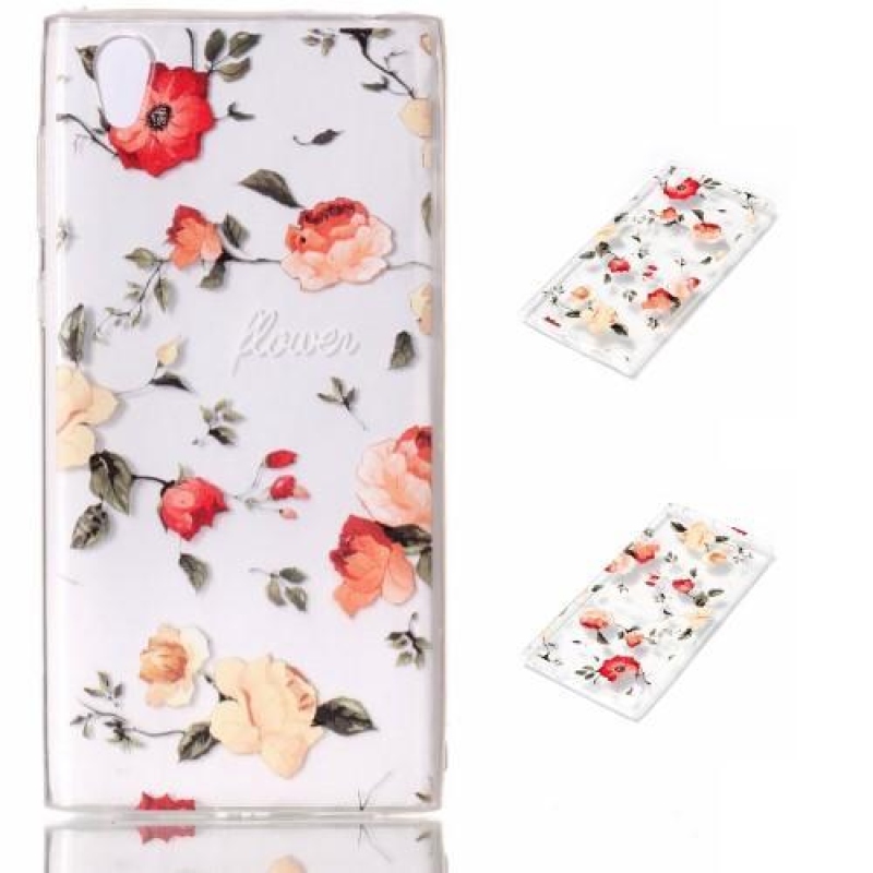 Embi zselés tok motívummal Sony Xperia L1 készülékhez - virágok