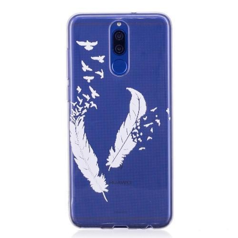 Embi átlátszó zselés tok motívummal a Huawei Mate 10 Lite készülékre - tollakkal