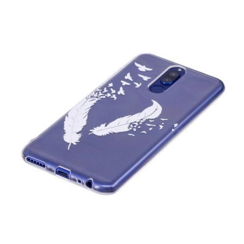 Embi átlátszó zselés tok motívummal a Huawei Mate 10 Lite készülékre - tollakkal