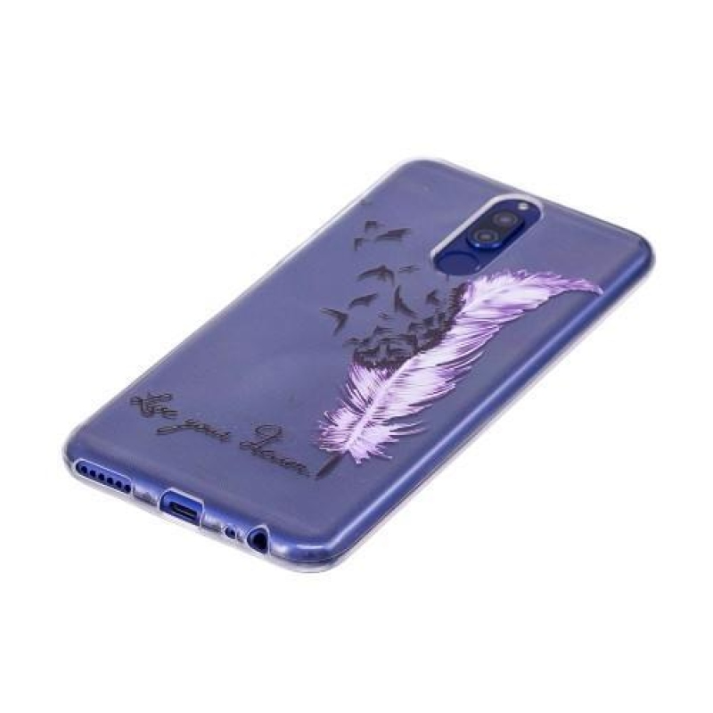 Embi átlátszó zselés tok motívummal a Huawei Mate 10 Lite készülékre - toll