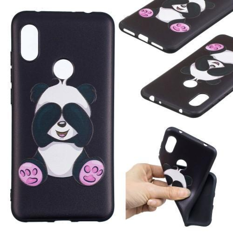 Dombornyomott zselés borító a Xiaomi Redmi Note 6 Pro-hoz - panda