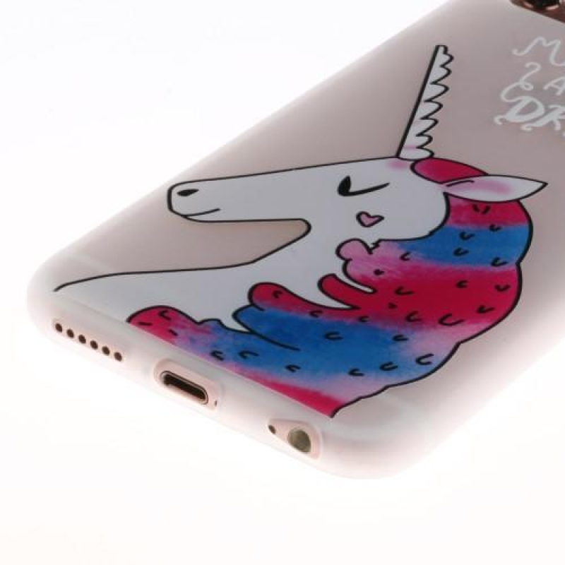 Dombornyomott zselés tok iPhone 6 Plus és 6s Plus készülékhez - egyszarvú