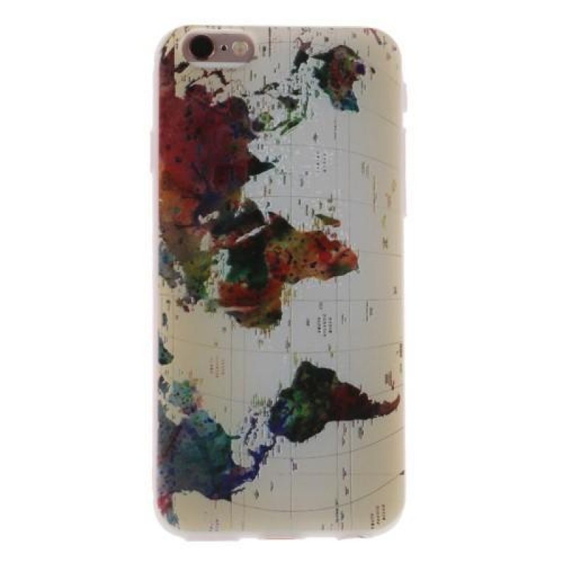 Dombornyomott zselés tok iPhone 6 Plus és 6s Plus készülékhez - térkép