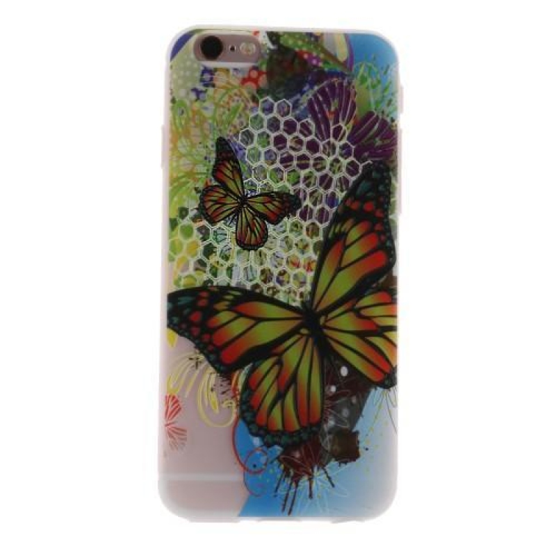 Dombornyomott zselés tok iPhone 6 Plus és 6s Plus készülékhez - pillangó