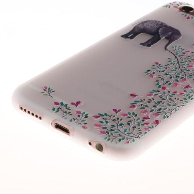 Dombornyomott zselés tok iPhone 6 Plus és 6s Plus készülékhez - elefánt