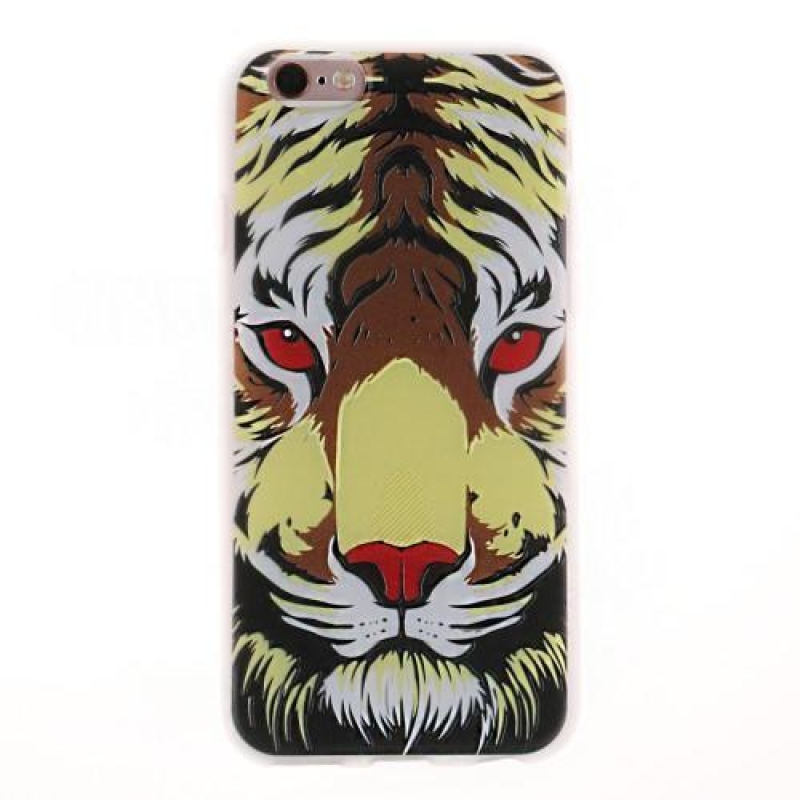 Dombornyomott zselés tok iPhone 6 Plus és 6s Plus készülékhez - tigris