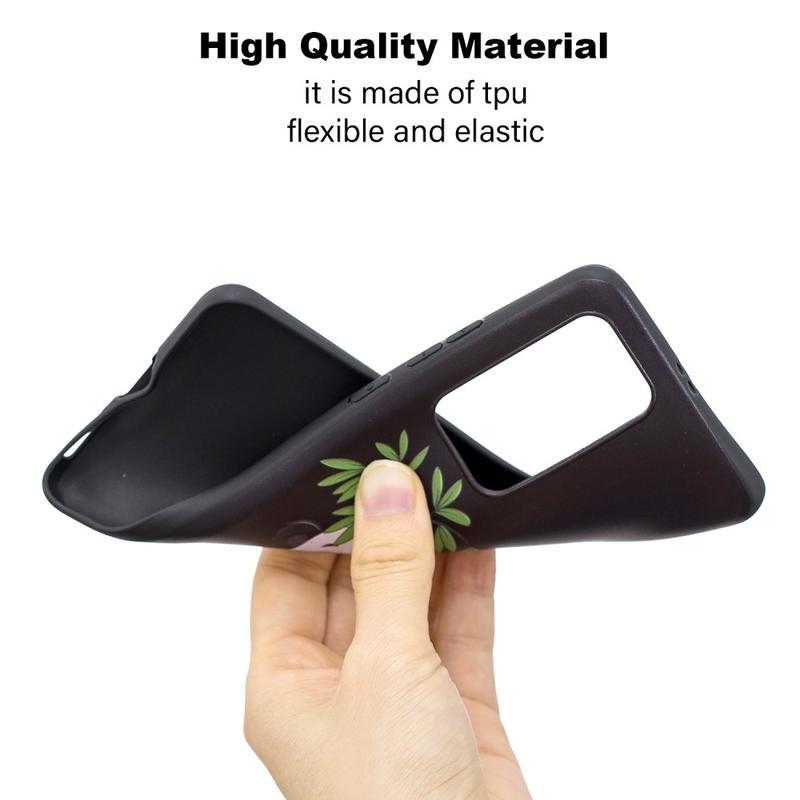 Dombornyomott zselés tok mobil Huawei P40 Pro - panda a bambuszon