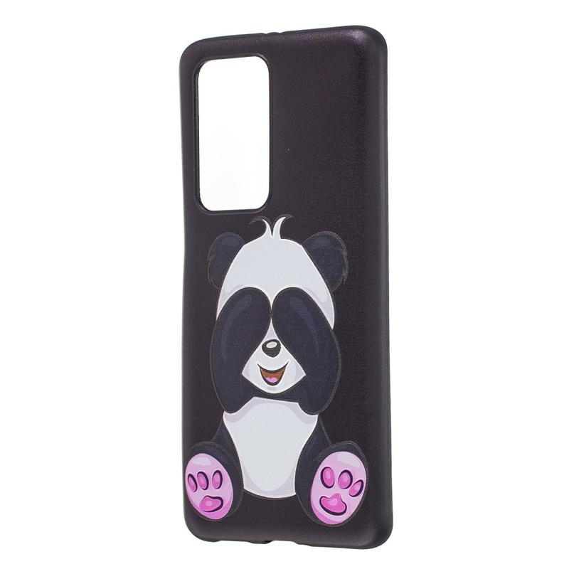 Dombornyomott gél tok mobil Huawei P40 Pro - aranyos panda