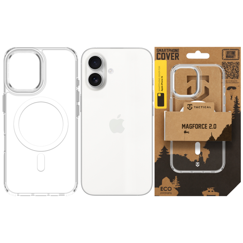 Tactical MagForce 2.0 tok az Apple iPhone 16-hoz, ezüst színben
