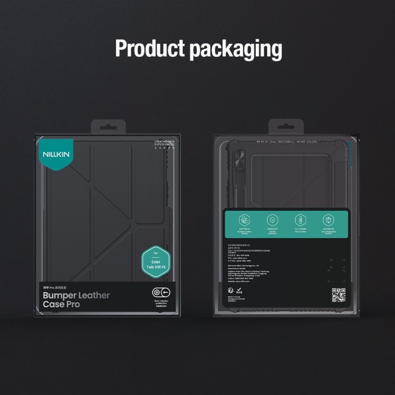 Nillkin Bumper PRO védőállvány tok többszögű Samsung Galaxy Tab S10 FE Fekete