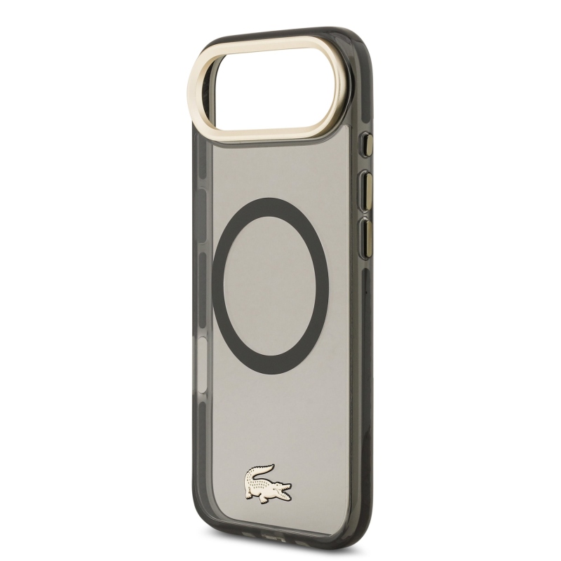 Lacoste PC/TPU Frosted Finish Gold Logo MagSafe hátlapi borító iPhone Air készülékhez Fekete
