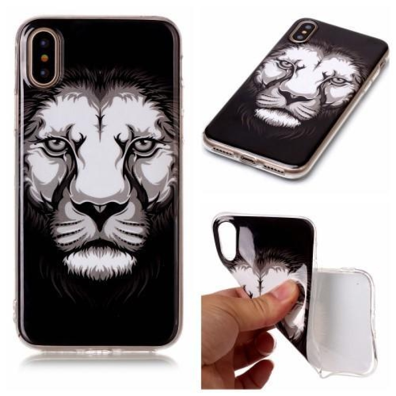 Emotive zselés tok iPhone X készülékhez - oroszlán