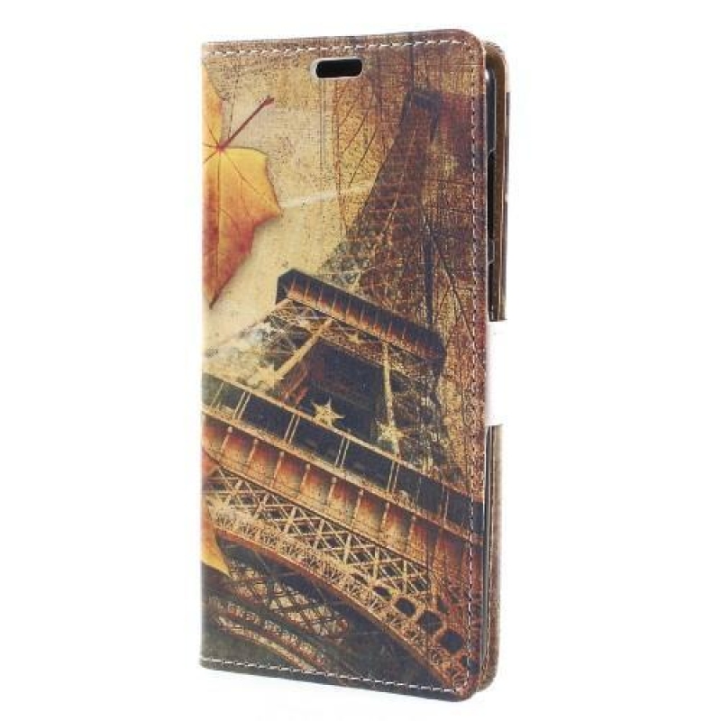 Emocionális PU bőr tok a Honor 7X számára - Eiffel torony