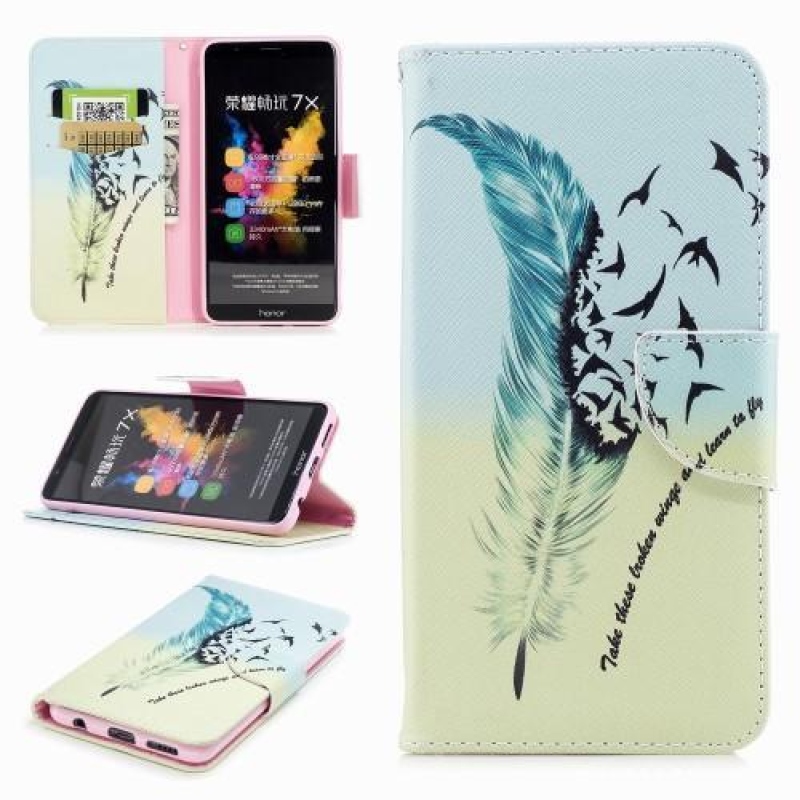 Emotive PU bőr tok a Honor 7X-hez - toll