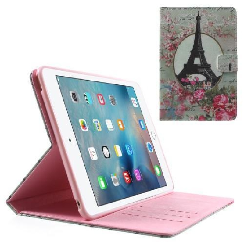 Emocionális pattintható könyvtáska iPad mini 4 készülékhez - Eiffel-torony