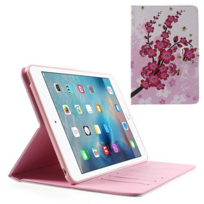 Emocionális pattintható könyvtáska iPad mini 4 készülékhez - Blooming Twig