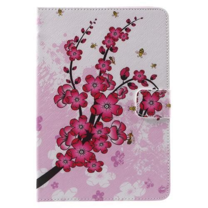 Emocionális pattintható könyvtáska iPad mini 4 készülékhez - Blooming Twig