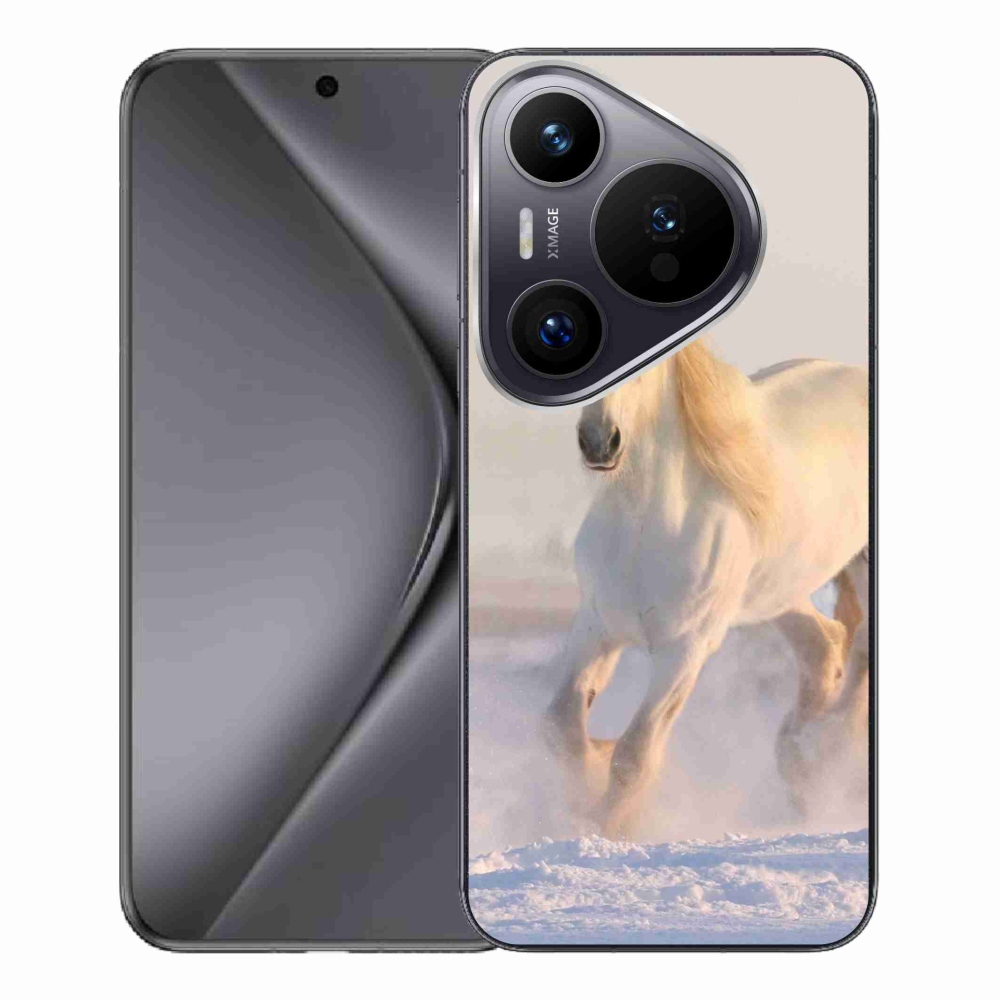 Gél tok mmCase a Huawei Pura 70 Pro számára - ló a hóban