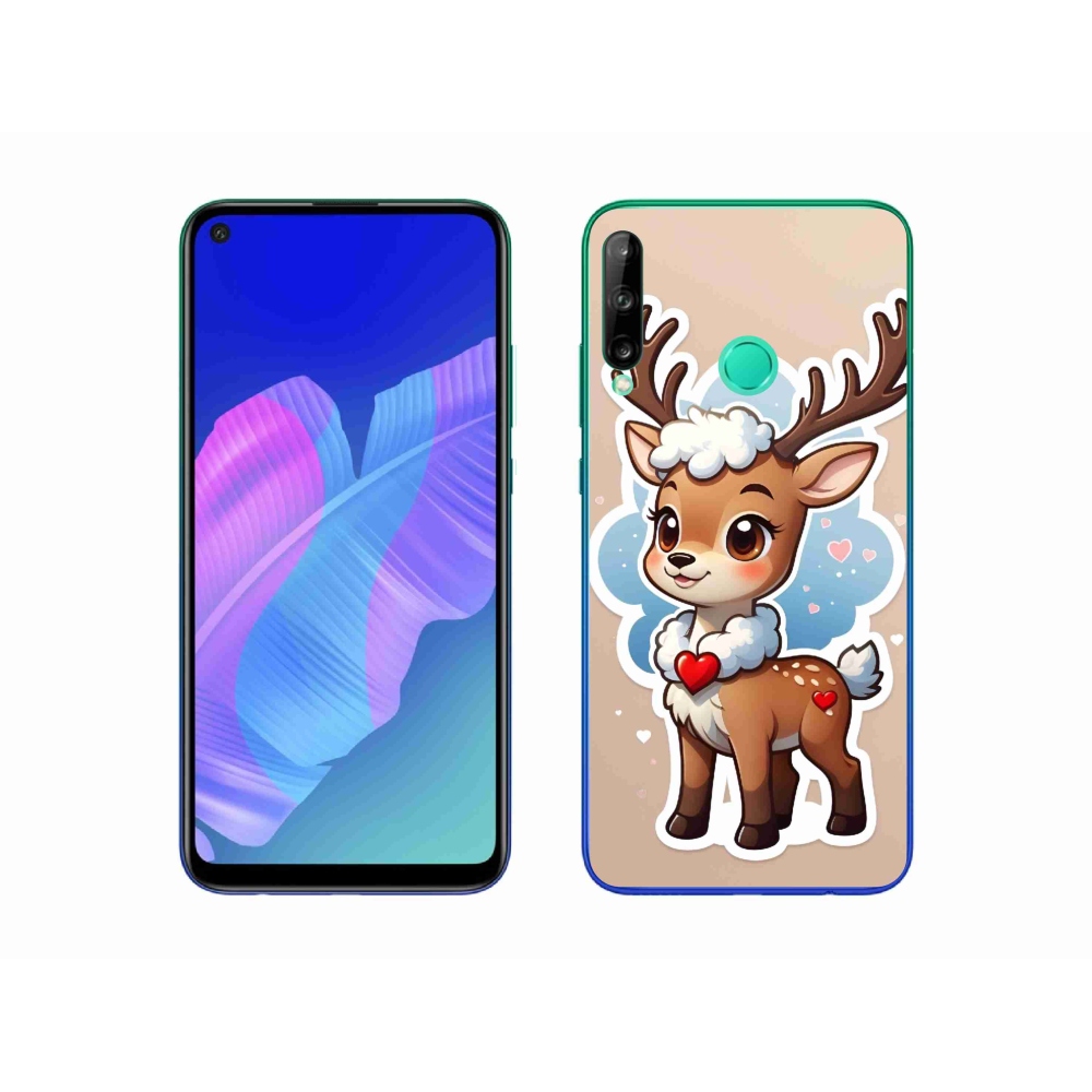 Zselés borítás mmCase a Huawei P40 Lite E készülékhez - rajzfilm rénszarvas